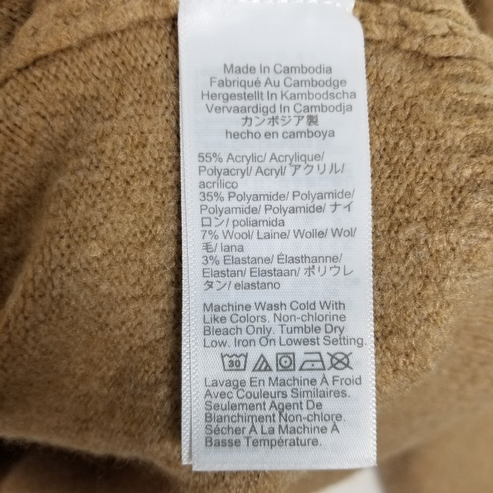 J.Crew Sweater Women Small Camel Tan Extra Soft Wool Blend Crewneck Pullover - Picture 4 of 7